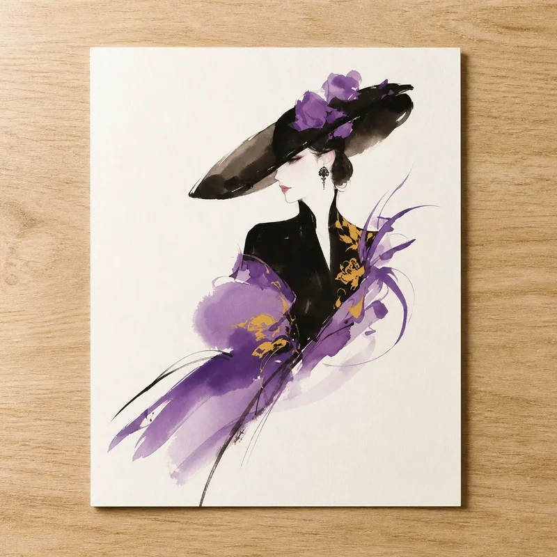 Watercolor fashion example