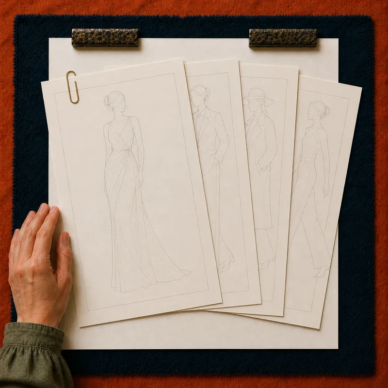 Bonus 1 - 10 Printable Pose Templates