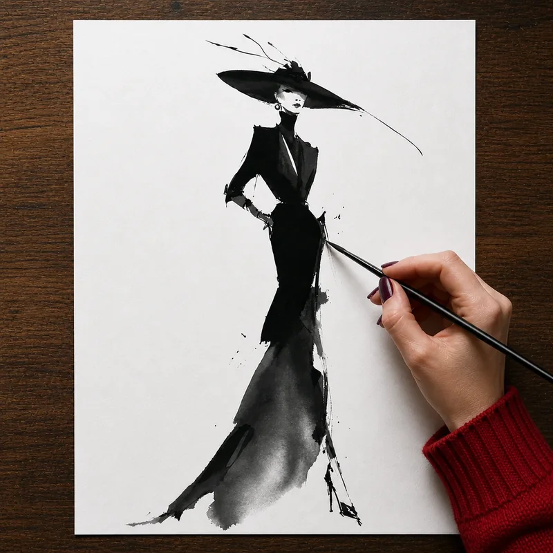 Watercolor fashion example 2