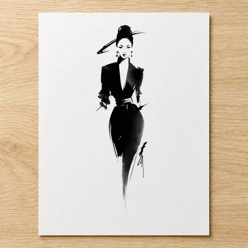 Watercolor fashion example 1