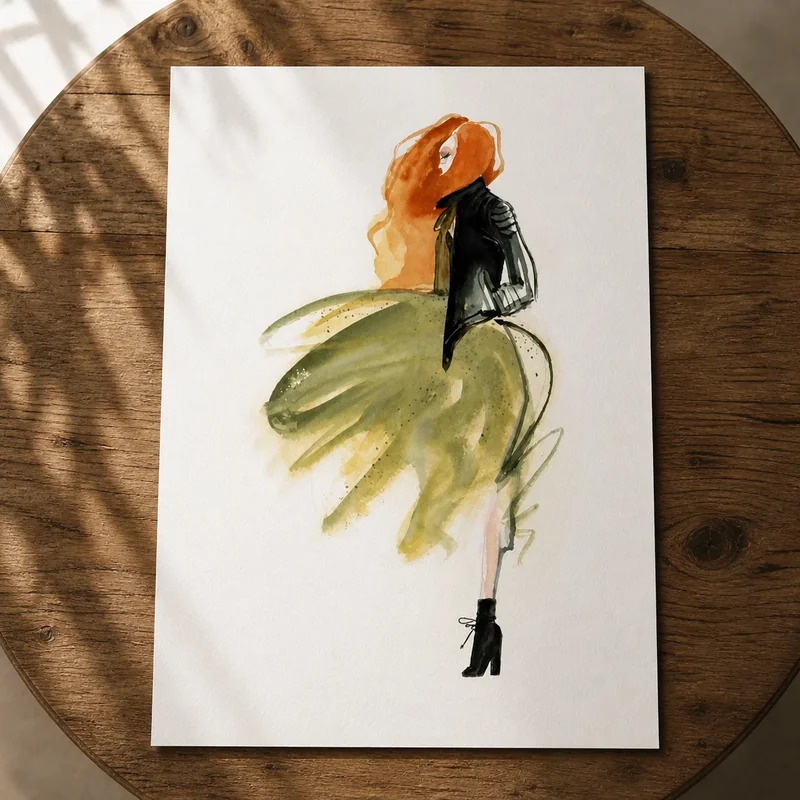 Watercolor fashion example 7
